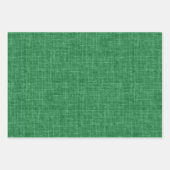 Feuille De Papier Cadeau Lin à Noël vert (Devant 3)