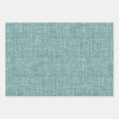 Feuille De Papier Cadeau Lin brut vert pin (Devant 2)