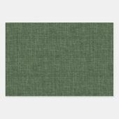Feuille De Papier Cadeau Lin en vert forêt (Devant 3)