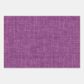 Feuille De Papier Cadeau Lin Lilas Pourpre (Devant 3)