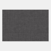 Feuille De Papier Cadeau Lin noir (Devant)