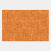 Feuille De Papier Cadeau Lin orange vif (Devant 2)