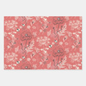 Feuille De Papier Cadeau lin rouge français (Devant)