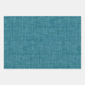 Feuille De Papier Cadeau Lin Teal Foncé (Devant 2)