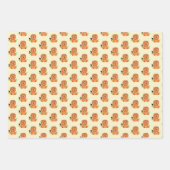 Feuille De Papier Cadeau Lion mignon dans l'herbe avec des enfants coccinel (Devant 3)