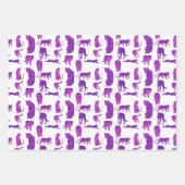 Feuille De Papier Cadeau Lions roses et violets, tigres (Devant 2)