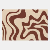 Feuille De Papier Cadeau Liquid Swirl Rétro Motifs Abstraits modernes (Devant 3)
