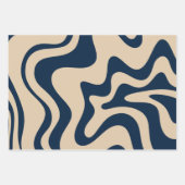 Feuille De Papier Cadeau Liquid Swirl Rétro Motifs Abstraits modernes (Devant 2)