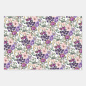 Feuille De Papier Cadeau Liquide floral rose pourpre (Devant)