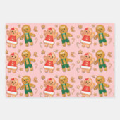 Feuille De Papier Cadeau Little Cookie Christmas Gingpain fille garçon (Devant 3)