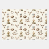 Feuille De Papier Cadeau Little Cowboy Boy Western (Devant 3)