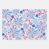 Feuille De Papier Cadeau Little Firecracker 4 juillet premier anniversaire (Devant)