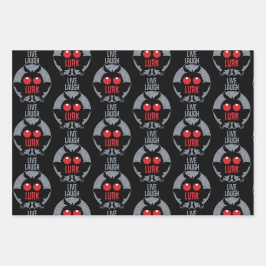 Feuille De Papier Cadeau Live Laugh Lurk Mothman Cryptid (Devant)