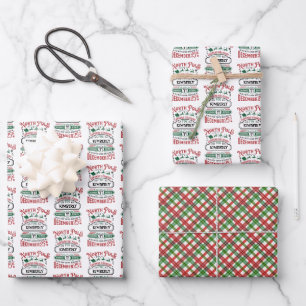 Feuille De Papier Cadeau Livraison personnalisée de Noël par l'Express du P