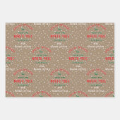 Feuille De Papier Cadeau Livraison spéciale Kraft Pôle Nord Trois noms pour (Devant)