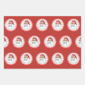 Feuille De Papier Cadeau Livraison spéciale Père Noël Snowman Reindeer (Devant 2)