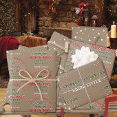 Feuille De Papier Cadeau Livraison Spéciale Rustique Kraft Du Pôle Nord