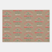 Feuille De Papier Cadeau Livraison Spéciale Rustique Kraft Du Pôle Nord (Devant)