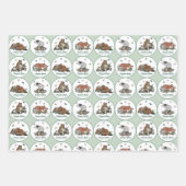 Feuille De Papier Cadeau Livre d'histoire Woodland Anniversaire (Devant)