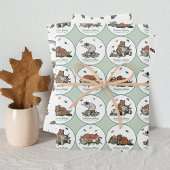 Feuille De Papier Cadeau Livre d'histoire Woodland Anniversaire