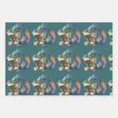 Feuille De Papier Cadeau Livre Dragon (Devant 3)