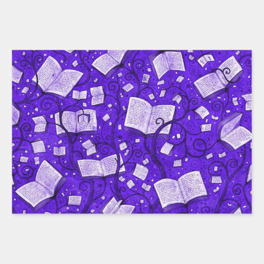 Feuille De Papier Cadeau Livres Collection Arrière - plan 1 (Devant)