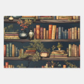 Feuille De Papier Cadeau Livres Et Plante (Devant 2)