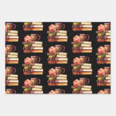 Feuille De Papier Cadeau Livres Et Thé (Devant 2)