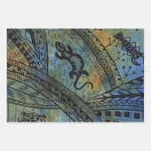 Feuille De Papier Cadeau Lizard Batik (Devant)