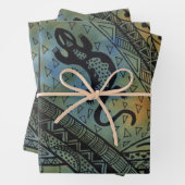 Feuille De Papier Cadeau Lizard Batik (En situation)