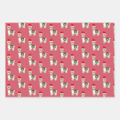 Feuille De Papier Cadeau Llamas de Noël fantastique (Devant 3)