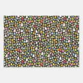 Feuille De Papier Cadeau Loafs d'oiseaux (noir) (Devant 3)