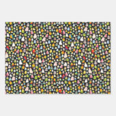 Feuille De Papier Cadeau Loafs d'oiseaux (noir) (Devant 2)