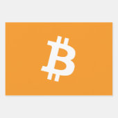 Feuille De Papier Cadeau Logo Bitcoin Cryptomonnaie (Devant 2)