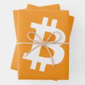 Feuille De Papier Cadeau Logo Bitcoin Cryptomonnaie (En situation)