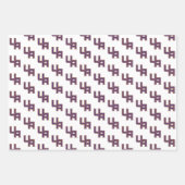 Feuille De Papier Cadeau Logo de l'Université d'Albany Initials (Devant 2)