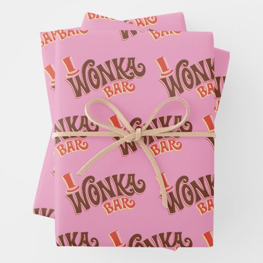 Feuille De Papier Cadeau Logo de Wonka Bar (En situation)