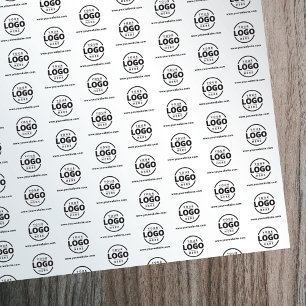 Feuille De Papier Cadeau Logo d'entreprise promotionnel Argent de marque