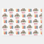 Feuille De Papier Cadeau Logo d'entreprise rustique Noël (Devant 2)