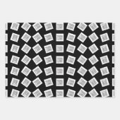 Feuille De Papier Cadeau Logo ou modèle de motif d'image unique | Noir (mod (Devant 2)
