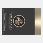 Feuille De Papier Cadeau Logo Professionnel Élégant Gold Lion (Devant 2)