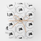 Feuille De Papier Cadeau Logo professionnel personnalisé (En situation)