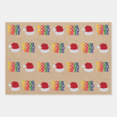 Feuille De Papier Cadeau Logo Simple Entreprise Noël Chapeau de Père Noël K (Devant)