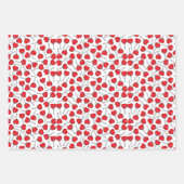 Feuille De Papier Cadeau Lollipops rouges, Lollipops cardiaques, Motif Loll (Devant)