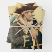 Feuille De Papier Cadeau "Long John Silver" de "Treasure Island" (En situation)