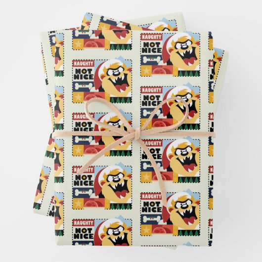 Feuille De Papier Cadeau LOONEY TUNES™ TAZ™ Naughty Not Nice (En situation)