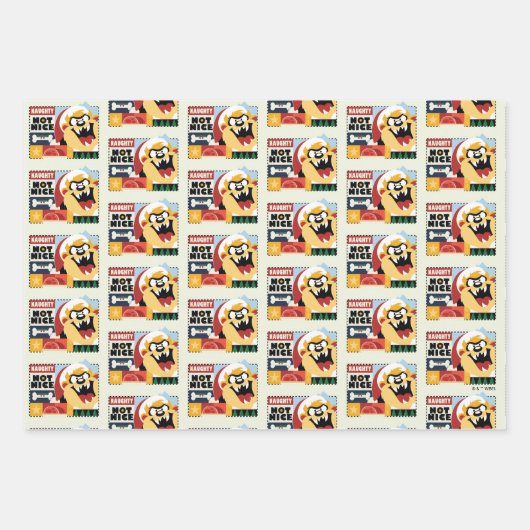 Feuille De Papier Cadeau LOONEY TUNES™ TAZ™ Naughty Not Nice (Devant)