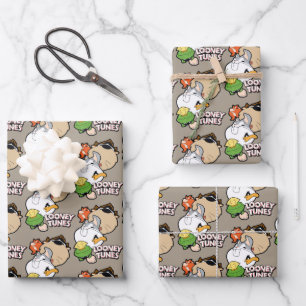 Feuille De Papier Cadeau LOONEY TUNES™ Têtes massives stylisées