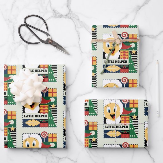 Feuille De Papier Cadeau LOONEY TUNES™ TWEETY™ Little Helper (Recto)