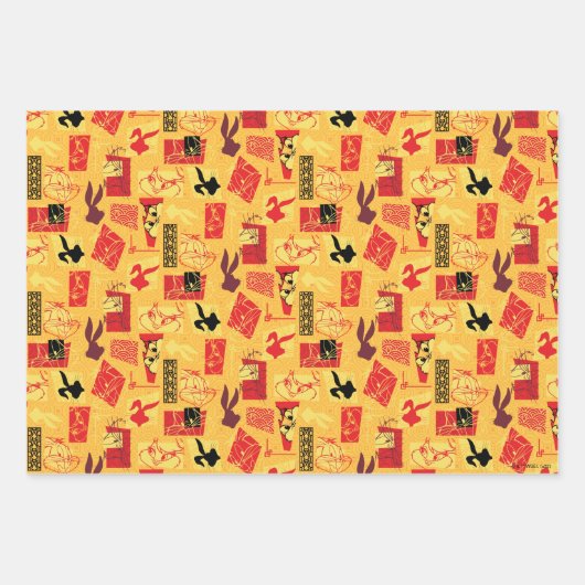 Feuille De Papier Cadeau LOONEY TUNES™ | Year of Rabbit Pattern (Devant 2)